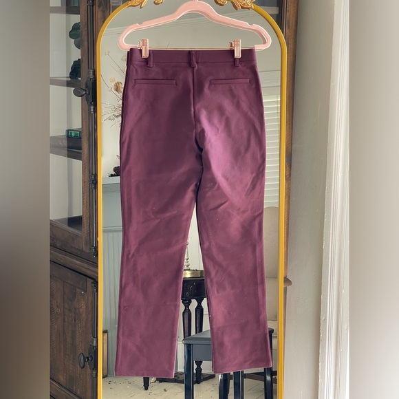 NWT Quince Burgundy UltraStretch Ponte Straight Leg Pants 26” inseam petite sz s - Picture 5 of 7